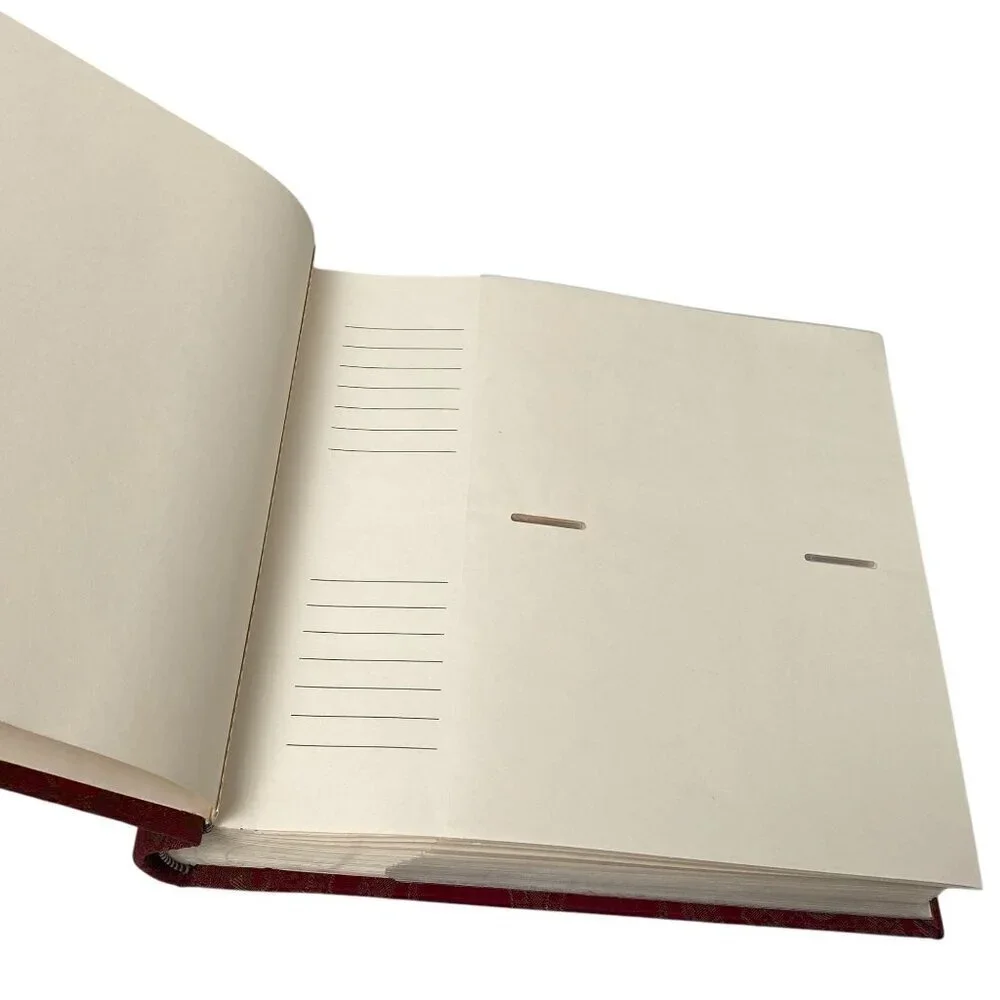 Luxury Photo Album Red Damask Fabric Holds 200 Photos 2 Up by Hom